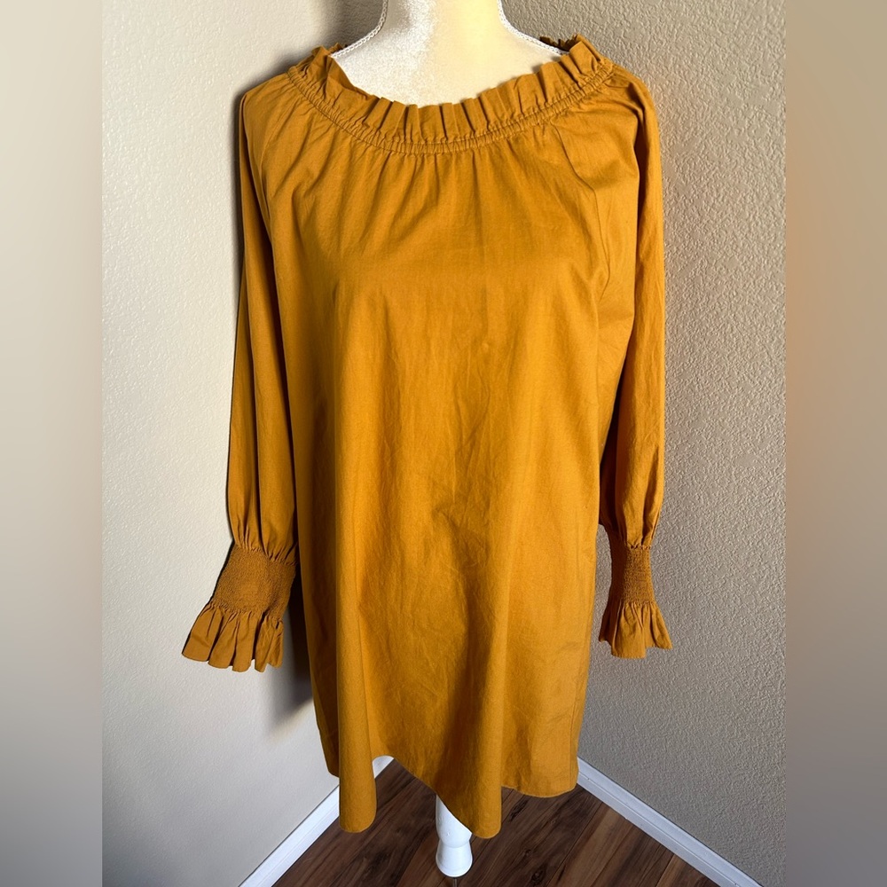 DOEN Mustard Yellow Long Sleeve Dress size S